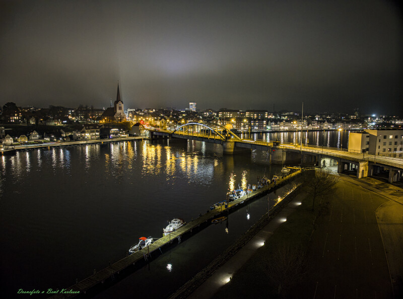 2025 feb 01 Sønderborg havn natbillede fra SDU drone