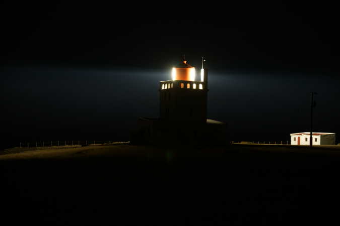 Natfoto på Island 